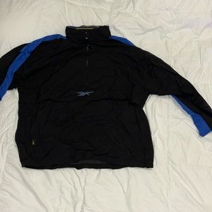 REEBOK HALF ZIP WINDBREAKER WITH FRONT POUCH ZIP UP POCKET